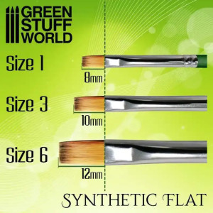 GREEN SERIES Flat Synthetic Brush Size 1