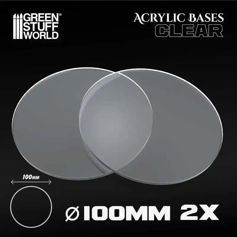 Acrylic Bases - Round 100 mm Clear