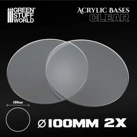 Acrylic Bases - Round 100 mm Clear