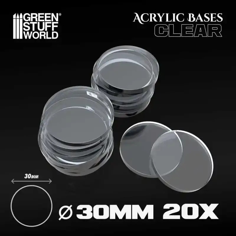 RSL Gaming AB | Acrylic Bases - Round 30 mm Clear