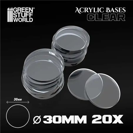 RSL Gaming AB | Acrylic Bases - Round 30 mm Clear