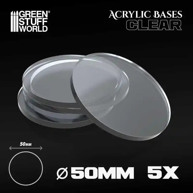 RSL Gaming AB | Acrylic Bases - Round 50 mm Clear