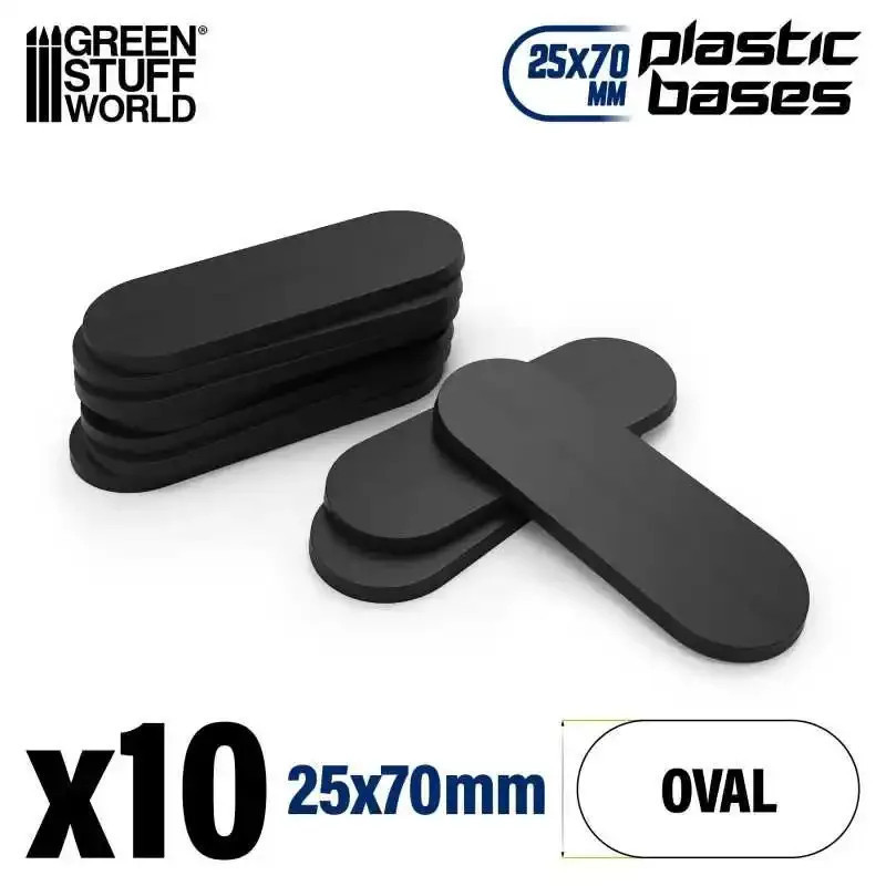 RSL Gaming AB | Plastic Bases - Oval Pill 25x70mm BLACK