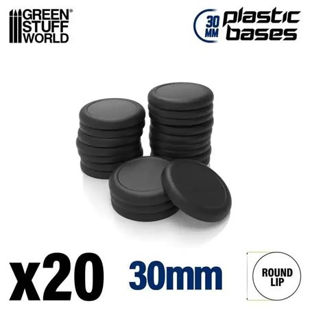 RSL Gaming AB | Plastic Bases - Round Lip 30mm 