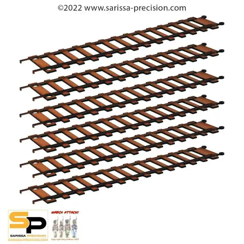 28mm Railways : Track Pack - Straight (x6)