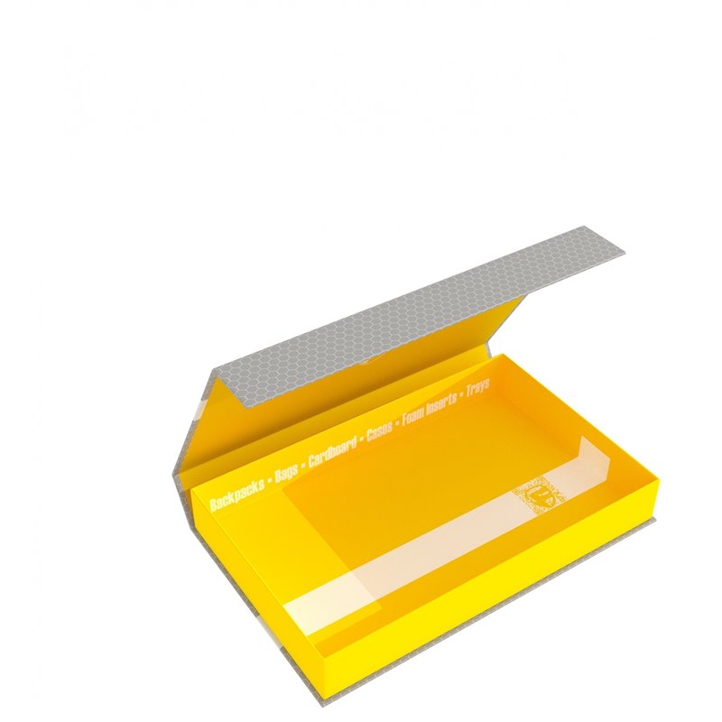 Magnetic Box half-size 40 mm yellow empty