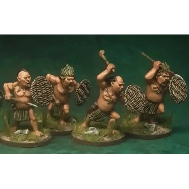 The Woodwoses Hearthguard with Shields, Spears and Clubs