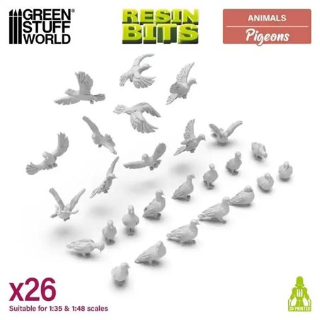 RSL Gaming AB | 3D printed set - Pigeons 1:48-1:35