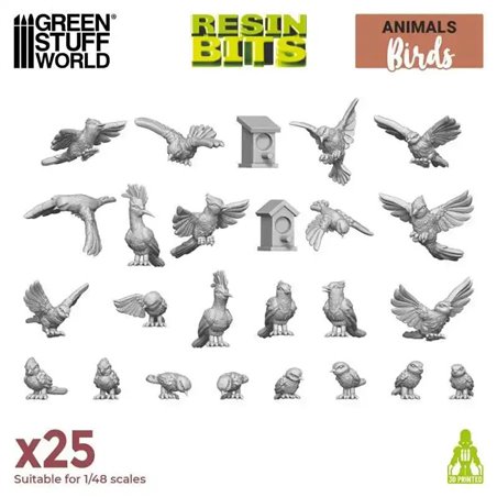 RSL Gaming AB | 3D printed set - Wild birds 1:48-1:35