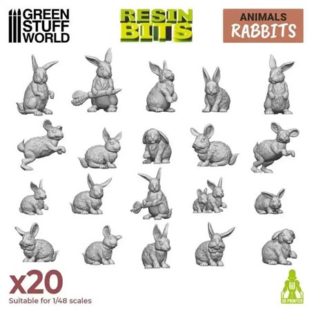 RSL Gaming AB | 3D printed set - Rabbits 1:48