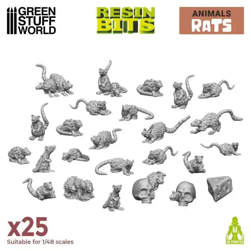 RSL Gaming AB | 3D printed set - Small Rats 1:48-1:35