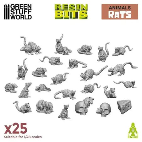 RSL Gaming AB | 3D printed set - Small Rats 1:48-1:35