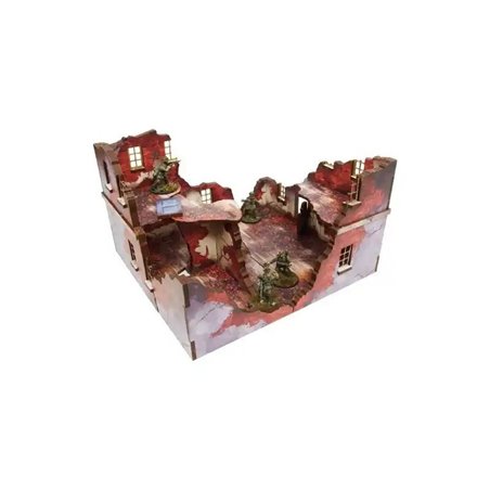 RSL Gaming AB | WW2 Normandy Ruined Large House 1 PREPAINTED - 28mm