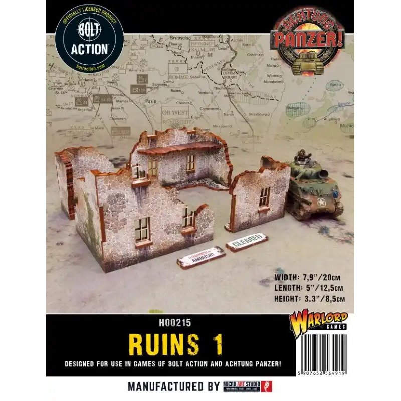 RSL Gaming AB | WW2 Achtung Panzer Normandy Ruin 1 - 28mm
