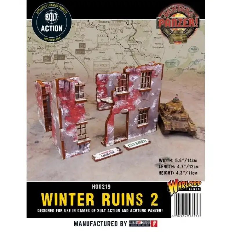 RSL Gaming AB | WW2 Achtung Panzer Normandy Winter Ruin 2 - 28mm
