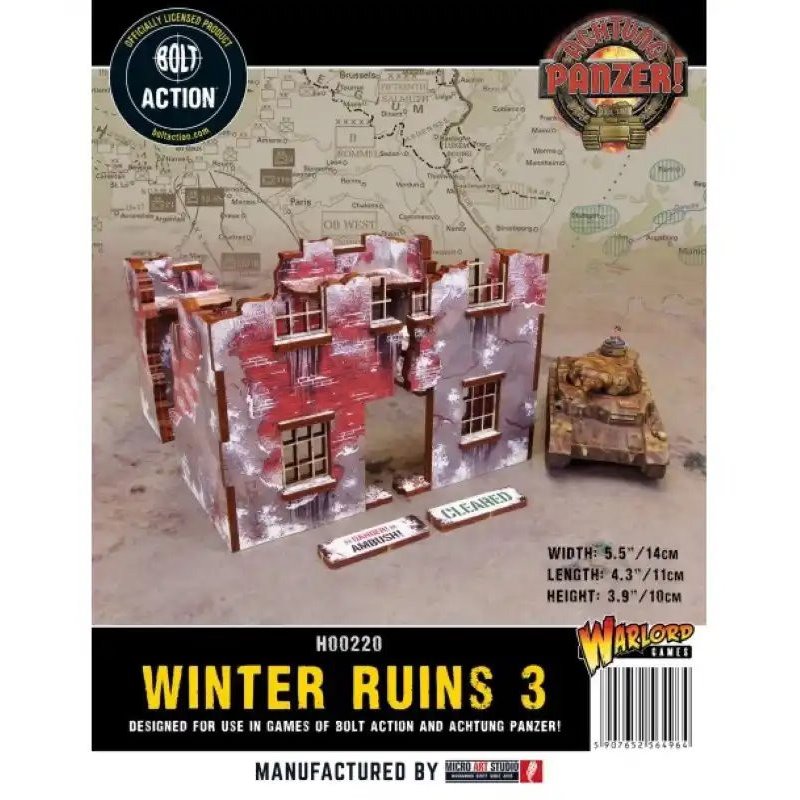 RSL Gaming AB | WW2 Achtung Panzer Normandy Winter Ruin 3 - 28mm