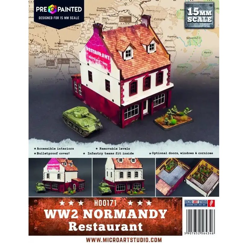 RSL Gaming AB | WW2 Normandy Restaurant PREPAINTED - 15mm