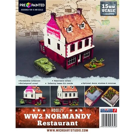 RSL Gaming AB | WW2 Normandy Restaurant PREPAINTED - 15mm