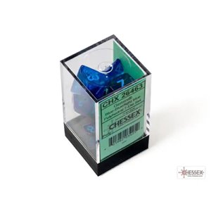 RSL Gaming AB | Gemini Blue-Blue/Light blue Luminary Polyhedral 7-Die Set