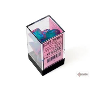 RSL Gaming AB | Gemini Gel Green-Pink/Blue Luminary Polyhedral 7-Die Set