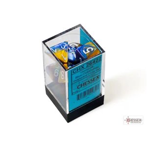RSL Gaming AB | Gemini Blue-Gold/White Polyhedral 7-Die Set