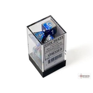 RSL Gaming AB | Gemini Blue-Steel/White Polyhedral 7-Die Set