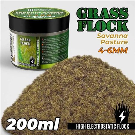 RSL Gaming AB | Static Grass Flock 4-6mm - SAVANNA PASTURE - 200 ml