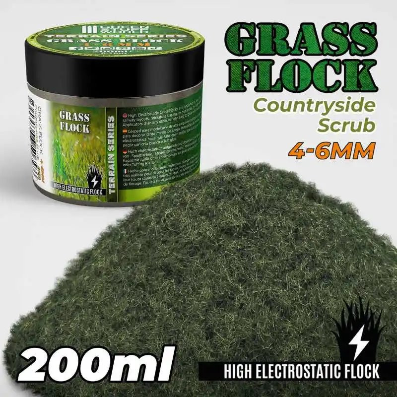 Static Grass Flock 4-6mm - COUNTRYSIDE SHRUB - 200 ml