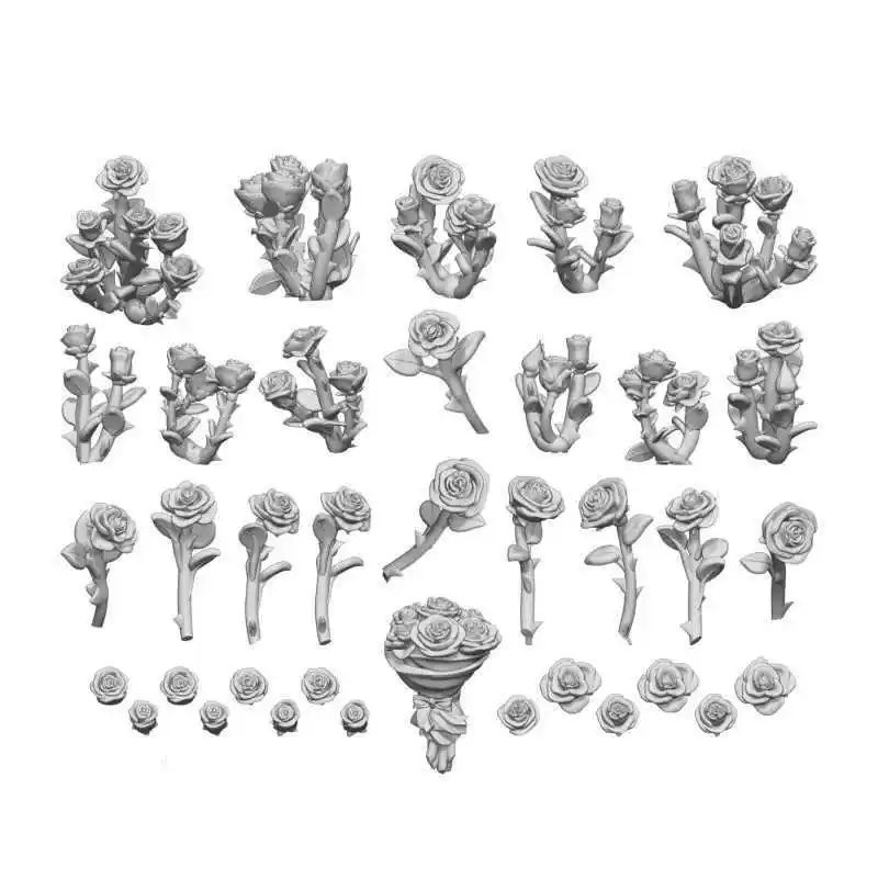 3D printed set - Roses 1:48