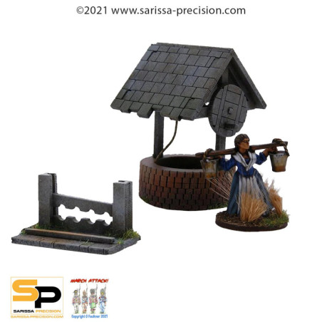 28mm Dark Ages : Well & Stocks 1